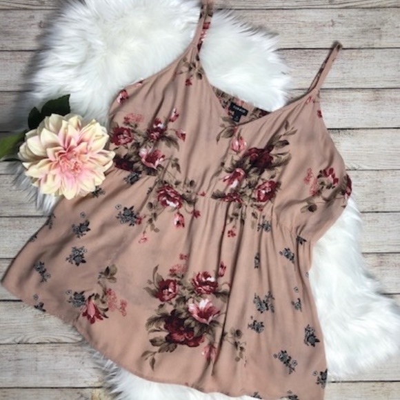 torrid Tops - TORRID Plus SIze Spaghetti Strap Floral Top